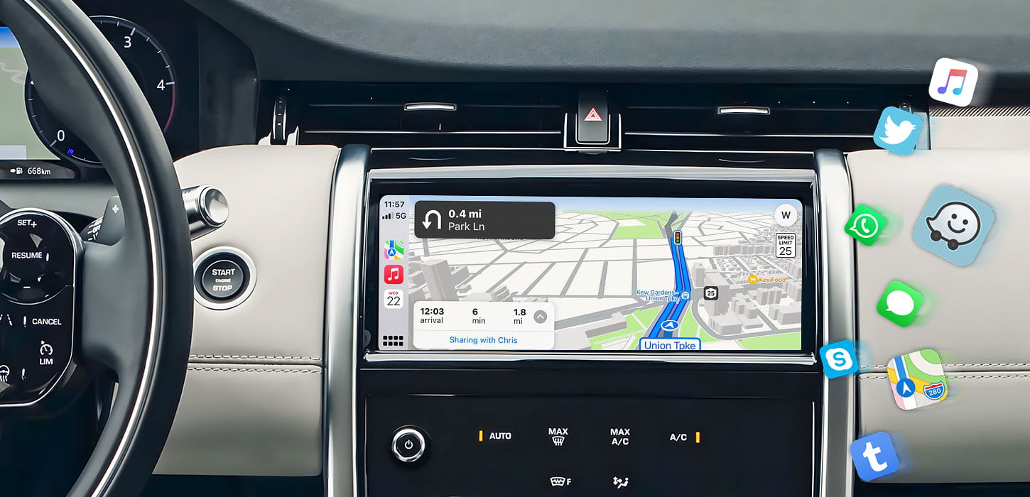 For Jaguar Land Rover CarPlay screen